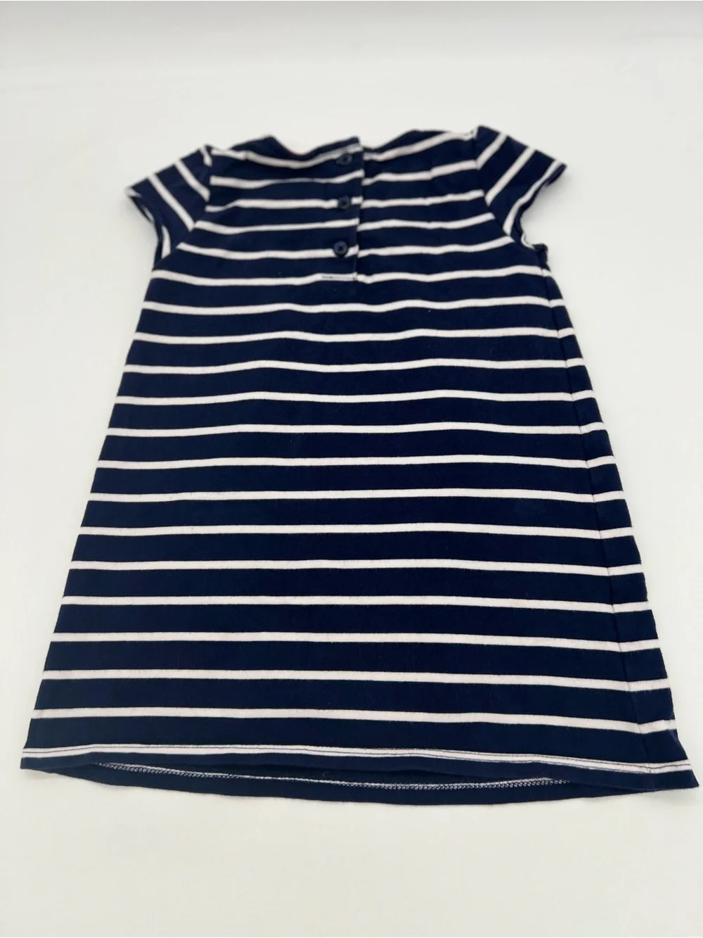 Gymboree Baby Girls Blue White Striped Dress Cotton Sz 18-24 months